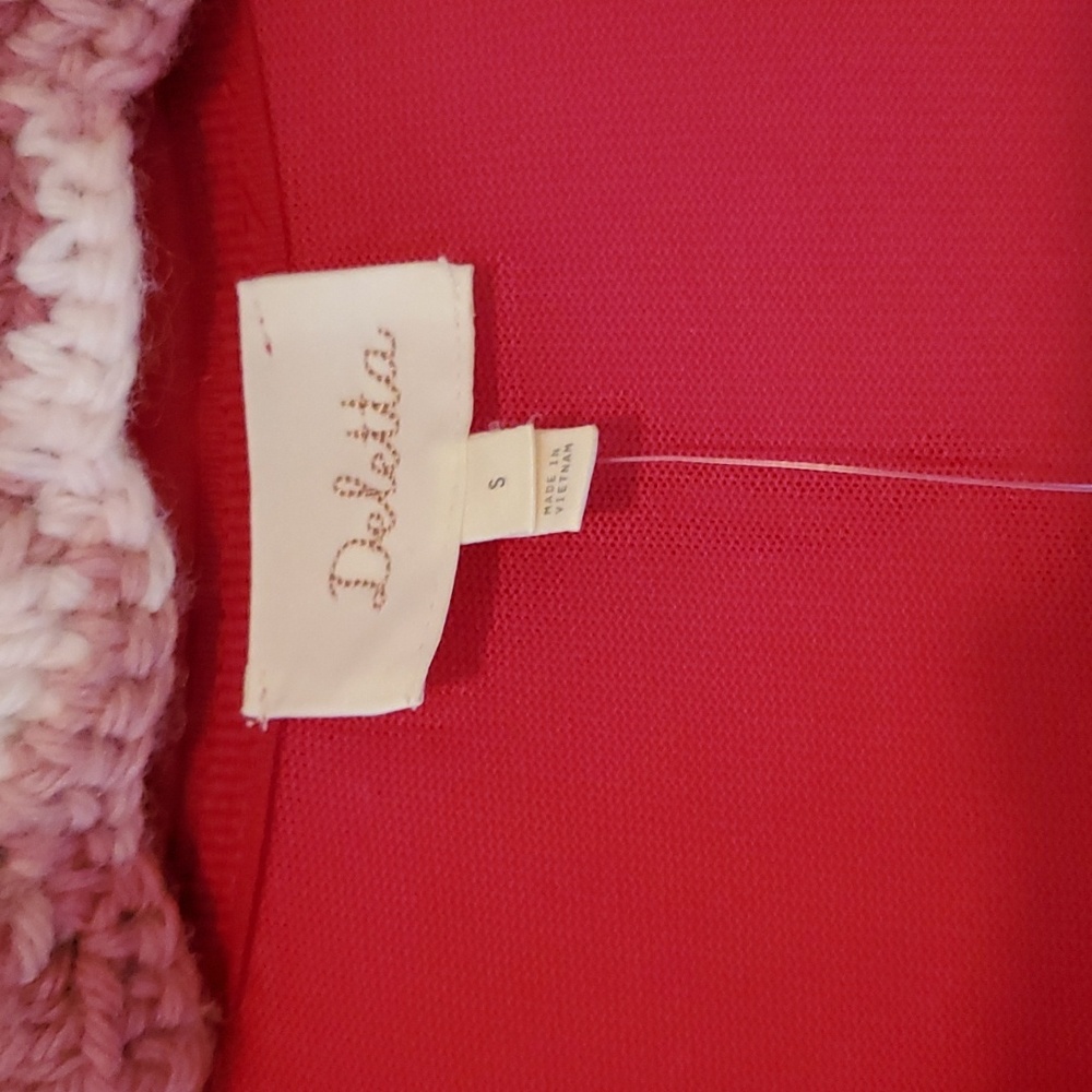 NWT Anthropologie Deletta Long Sleeve Pink Tunic - Picture 2 of 6